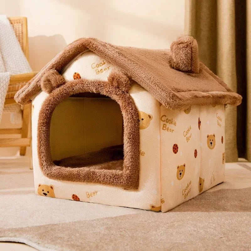 ComfortableDogHouse™ - Marron Ours - Paradies Des Chiens