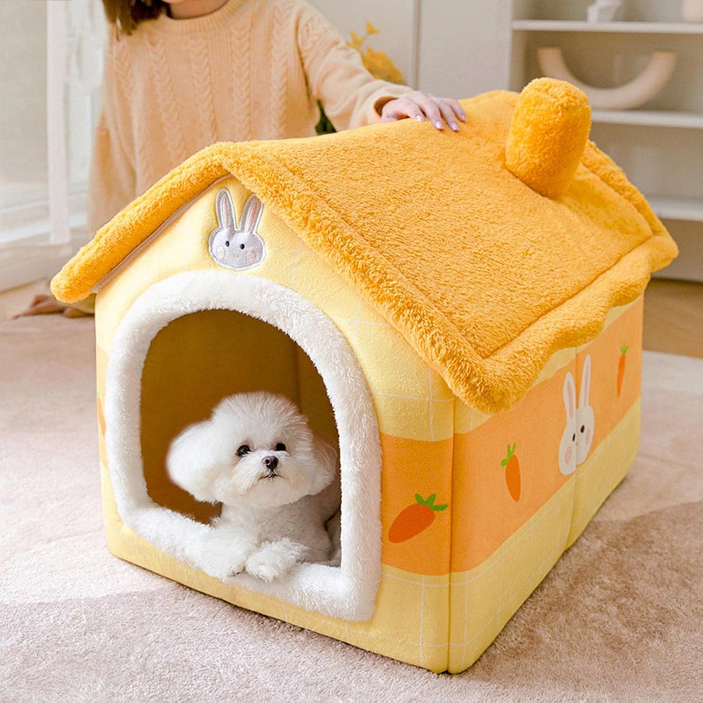 ComfortableDogHouse™ - Orange Carotte - Paradies Des Chiens