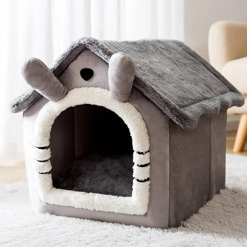 ComfortableDogHouse™ - Toit simple gris - Paradies Des Chiens